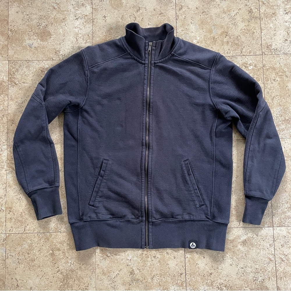 American Giant Moto dark gray/charcoal full zip sweatshirt